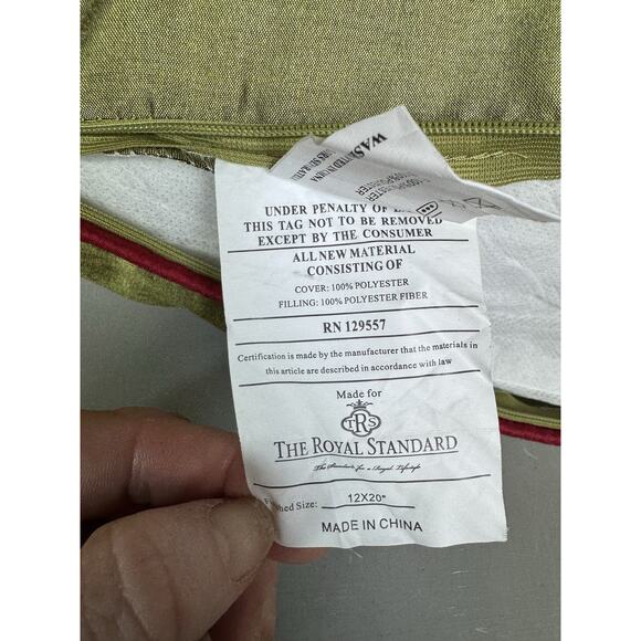 The Royal Standard Christmas Reindeer Pillow Holiday Decor Red Green Polka Dot - Picture 6 of 6